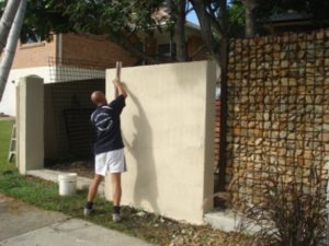 Rendering brickwork at Palm Beach Gold Coast Queensland Australia